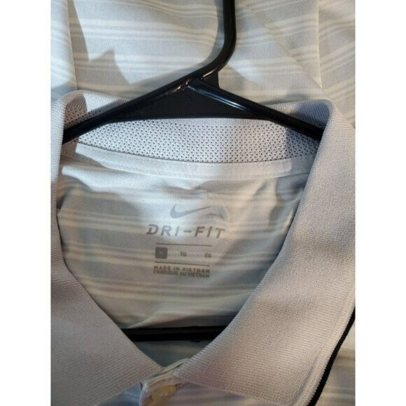 NIKE Dri Fit Eagles Polo Shirt Mens Sz XL Grey White - Picture 4 of 4